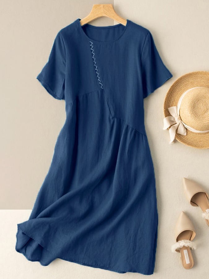 Literary And Retro Cotton Linen Dress